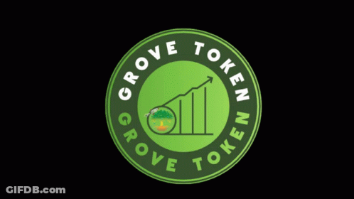 Grove Token Logo With Rocket GIF