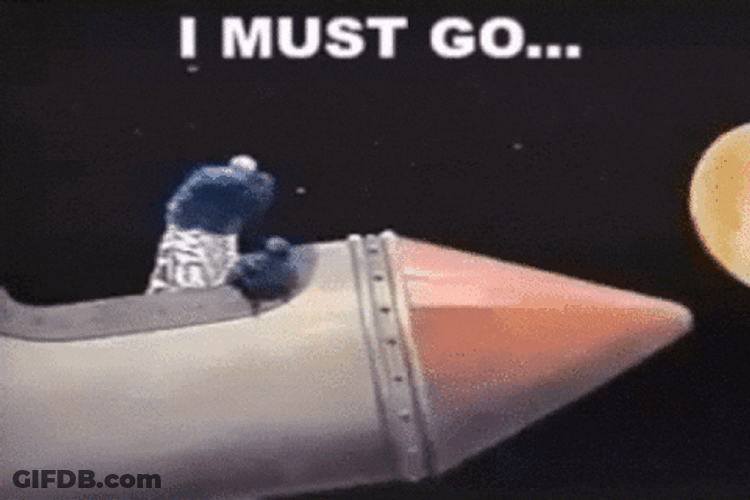 Grover Must Go Space Ship Funny Meme GIF