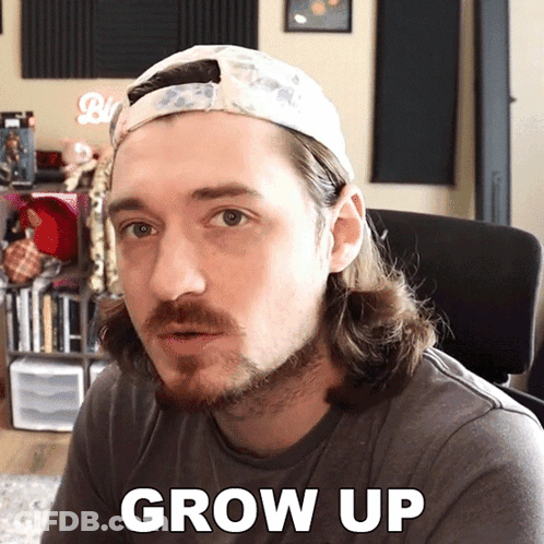 Grow Up Aaron Brown GIF