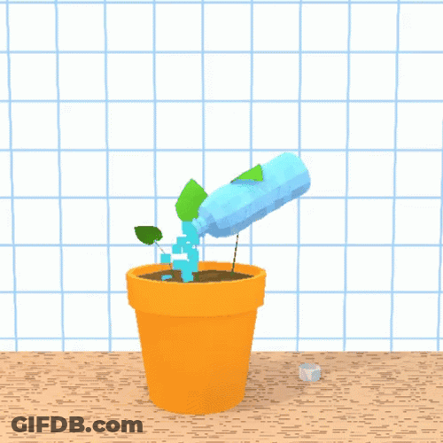 Growing And Watering The Plant GIF