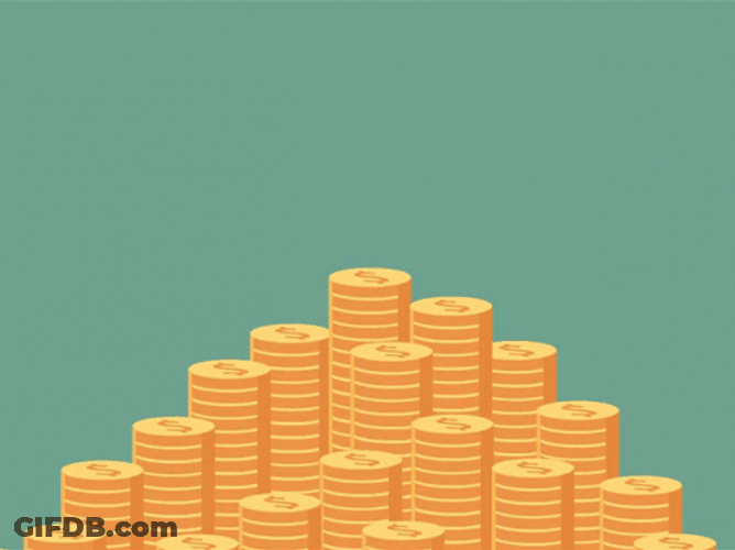 Growing Stack Of Money GIF