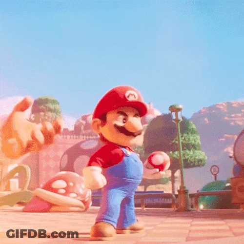 Growing Super Mario GIF