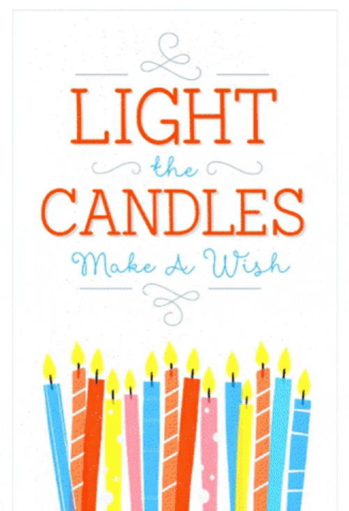 Grown Up Happy Birthday Daughter Lighted Candle Wishes GIF