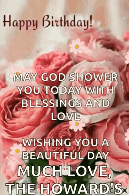 Grown Up Happy Birthday Daughter Pink Blooms GIF