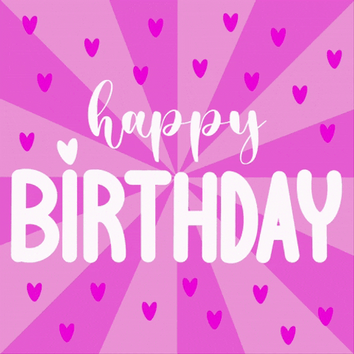 Grown Up Happy Birthday Daughter Pink Swirl GIF