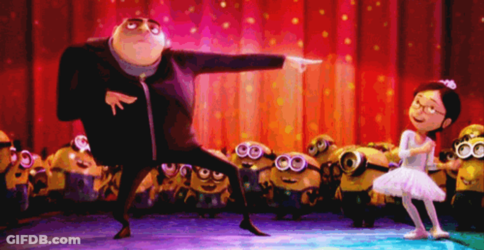 Gru Dancing Along With Minions And Margo GIF