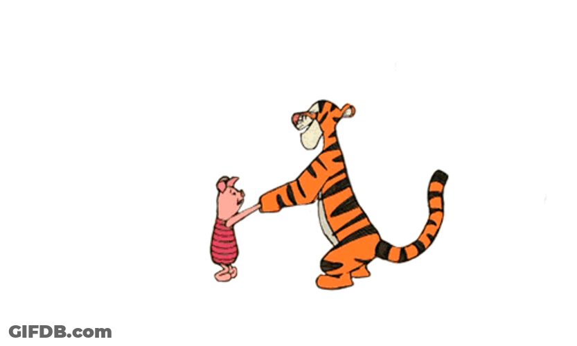 Gruesome Tigger Throwing Piglet GIF