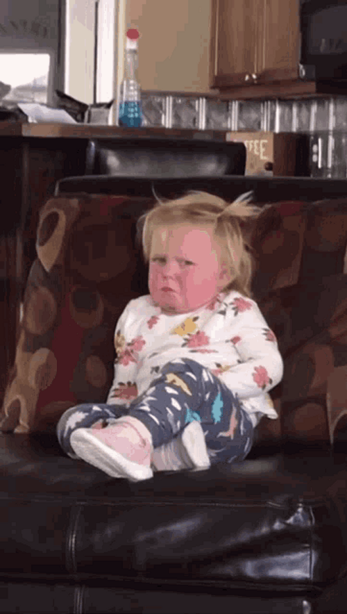 Grumpy Baby Eye Roll GIF