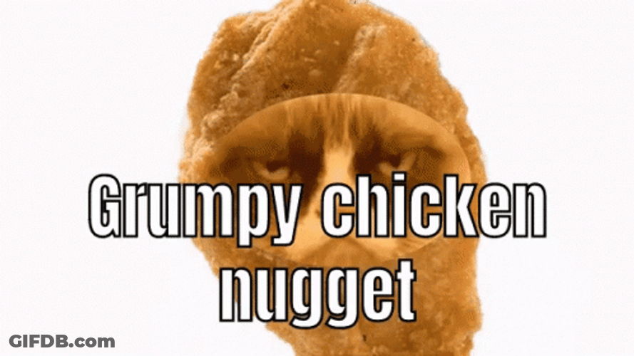 Grumpy Chicken Nugget GIF