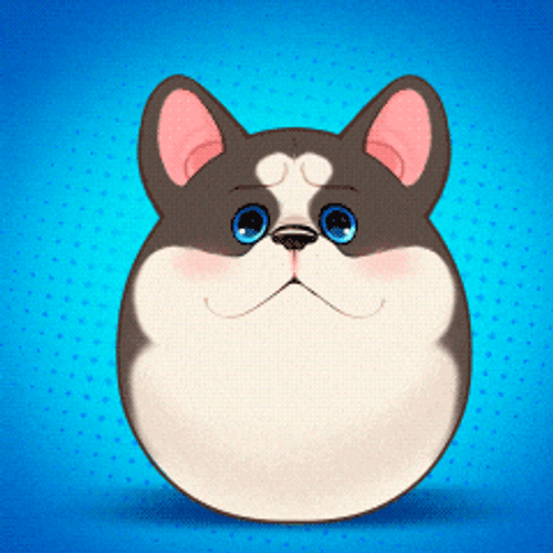 Grumpy Dog Getting Head Pats GIF