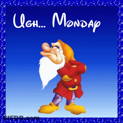 Grumpy Dwarf Ugh Manic Monday GIF