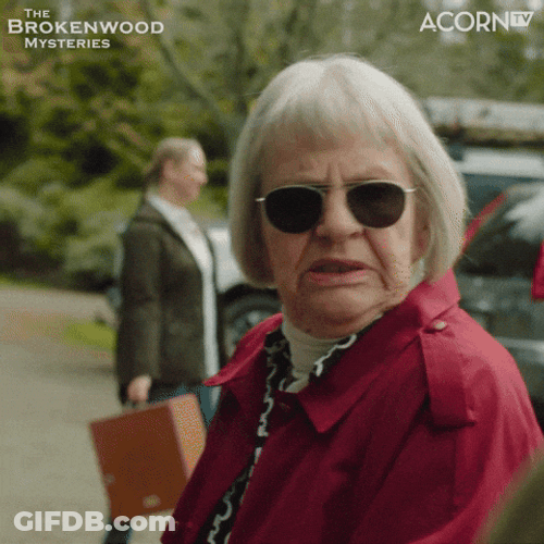 Grumpy Granny Stare Down Brokenwood Mysteries GIF