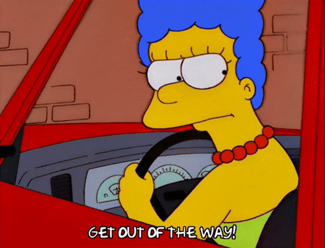 Grumpy Marge Simpson Screaming GIF