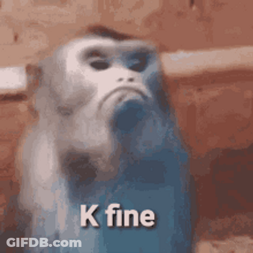 Grumpy Monkey Making Pouty Face GIF