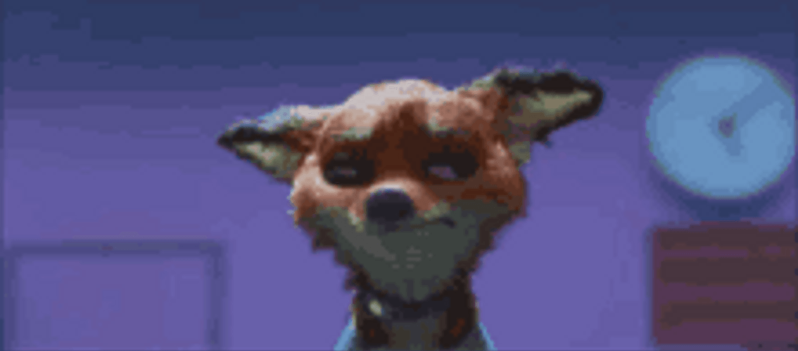 Grumpy Nick Wilde Looking Wasted GIF