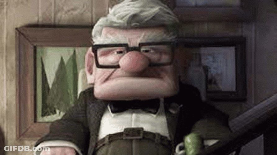 Grumpy Old Man Carl Fredricksen GIF