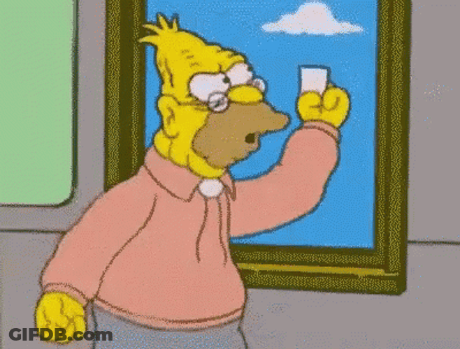 Grumpy Old Man Grampa Simpson GIF
