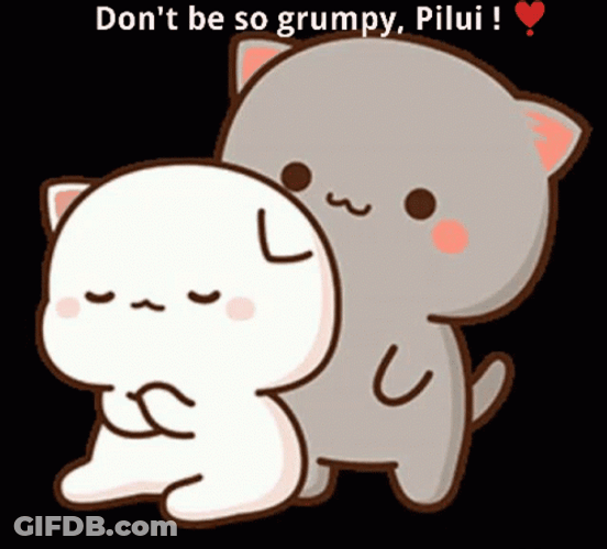 Grumpy Peach Cat GIF