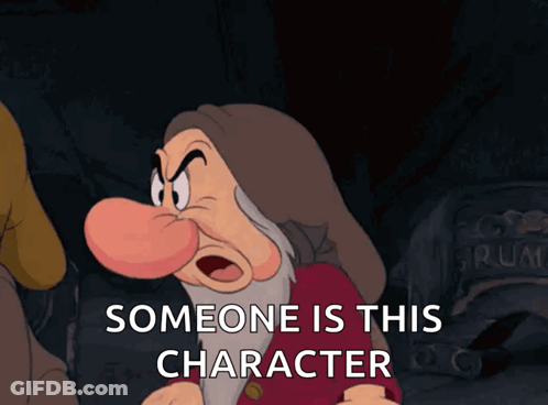Grumpy Snow White Dwarf GIF