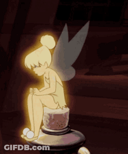 Grumpy Tinkerbell Hair Flip GIF