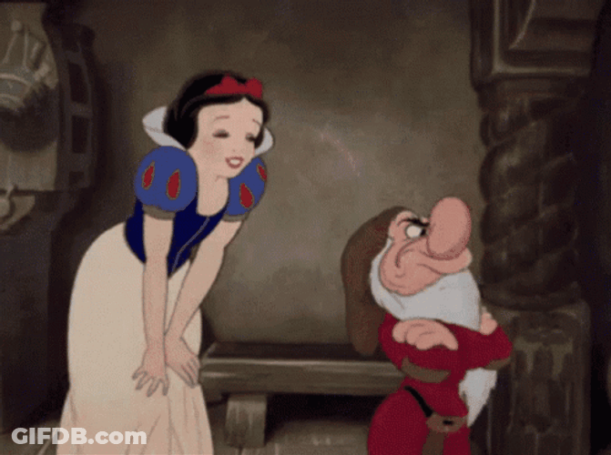 Grumpy With Snow White GIF