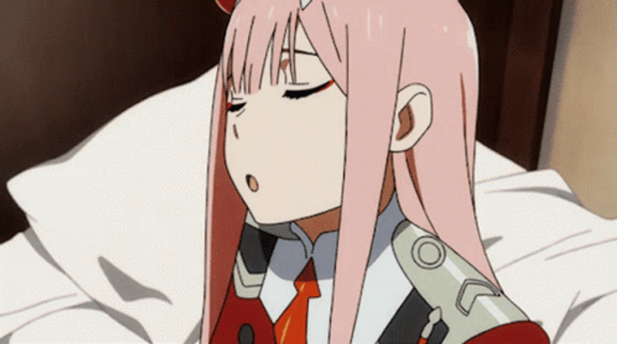 Grumpy Zero Two GIF