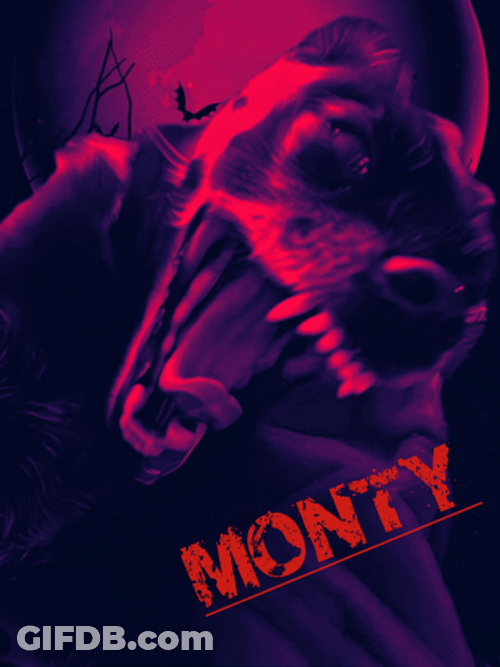 Grunge 90S CD Cover Dog Monty GIF