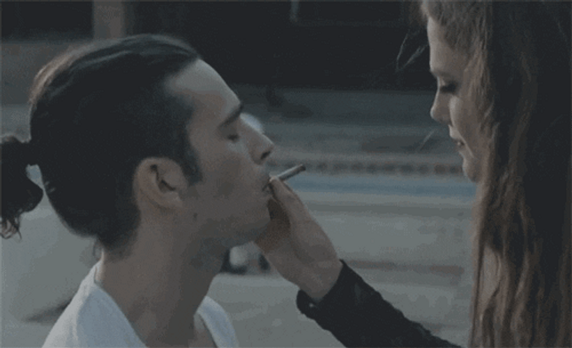 Grunge Aesthetic Kissing Couple GIF