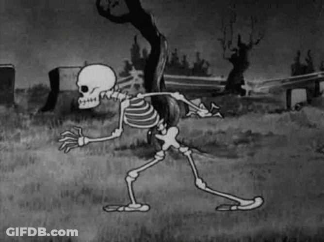 Grunge Aesthetic Skeleton Reverse Walk GIF