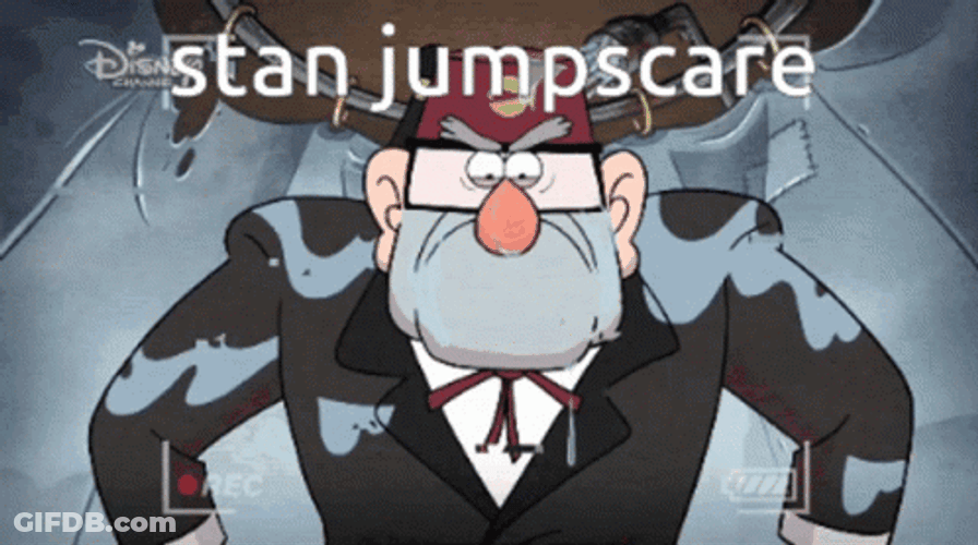 Grunkle Stan Falls Weird In Gravity Falls GIF
