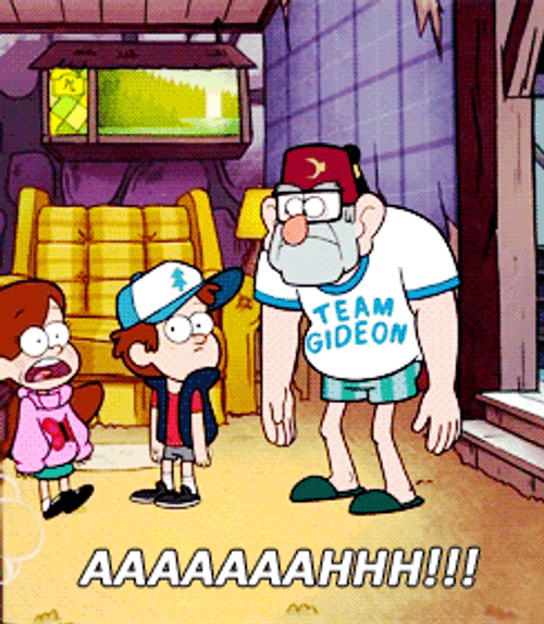 Grunkle Stan Mabel Panic Ahh GIF
