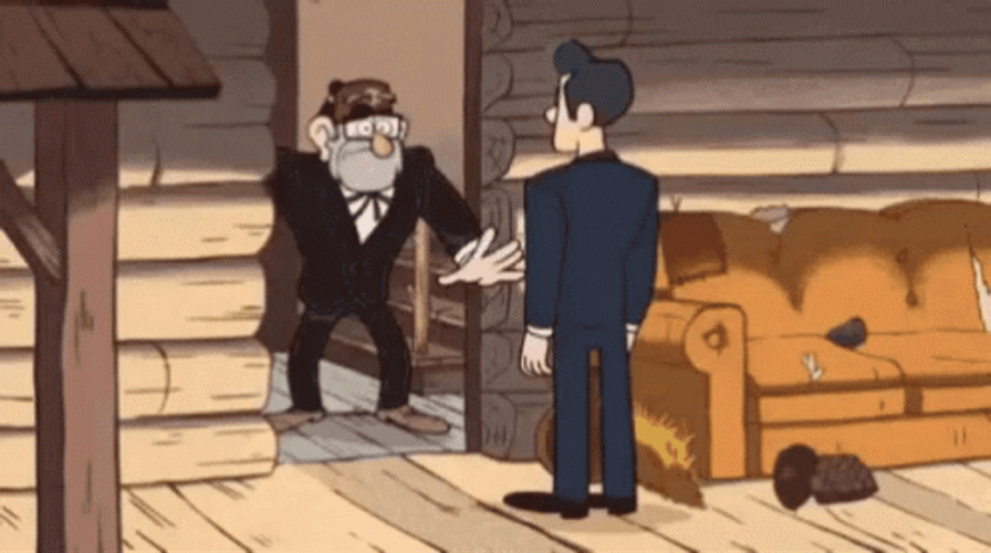 Grunkle Stan Smoke Bomb Escape GIF