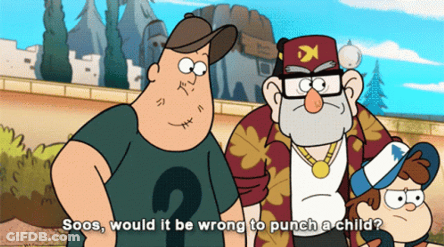 Grunkle Stan To Punch A Child GIF