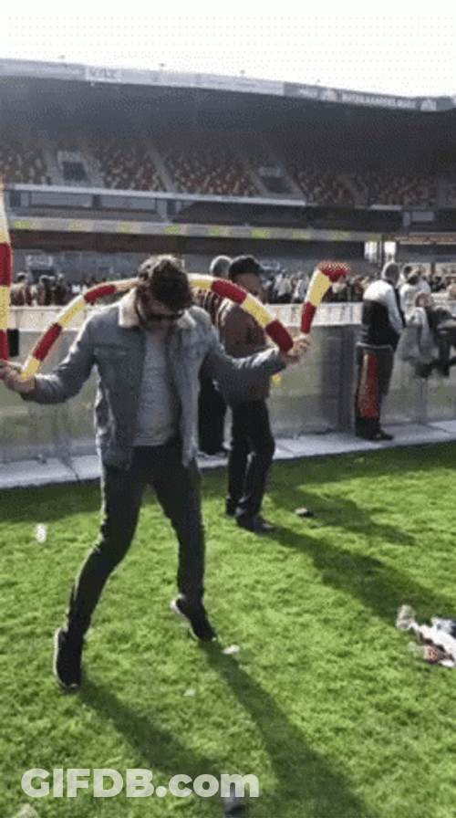 Gryffindor Scarf Helicopter Dance GIF