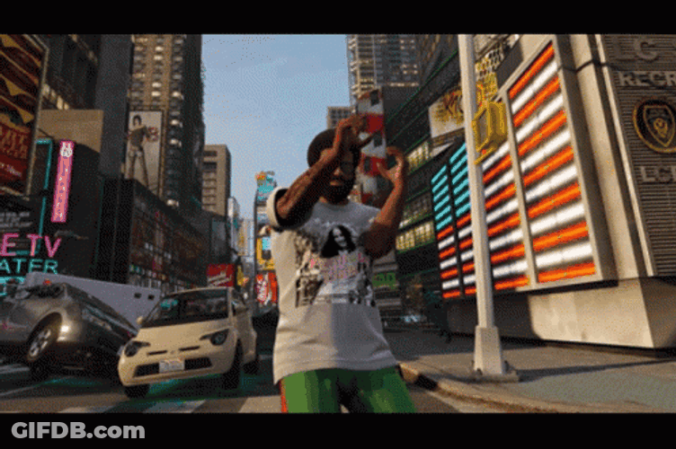GTA Character Celebrating GIF