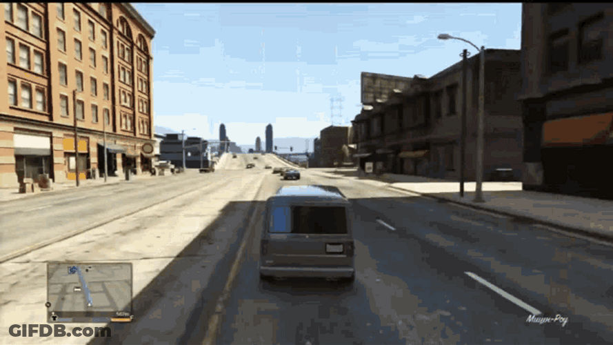 GTA Character Flying Over GIF