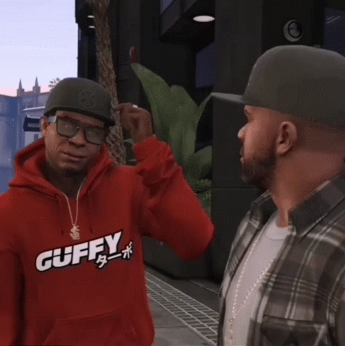 GTA Character Pointing Head GIF