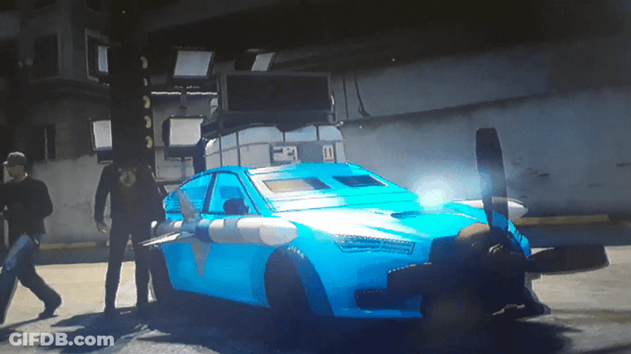 GTA DJ Playing On Car GIF