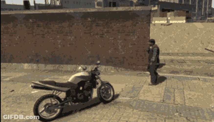 GTA Horse Riding A Motorcycle GIF