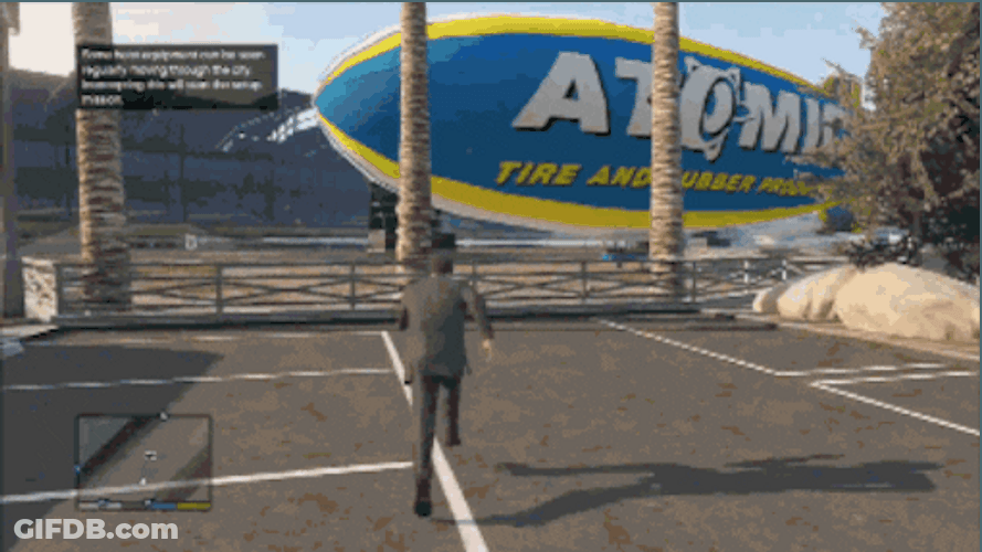 GTA Jumping Across Fence GIF