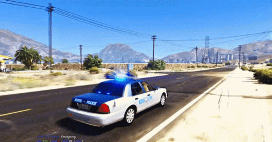 GTA Moving Police Car GIF