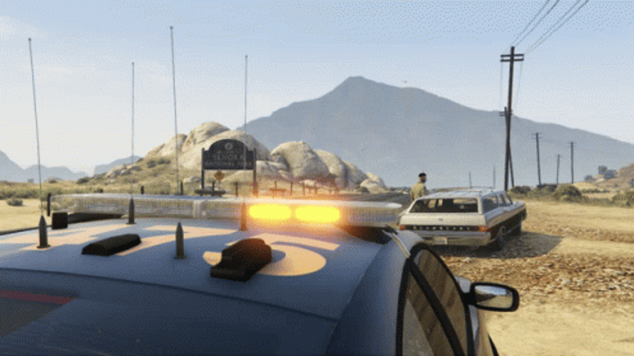 GTA Police Car Lights GIF