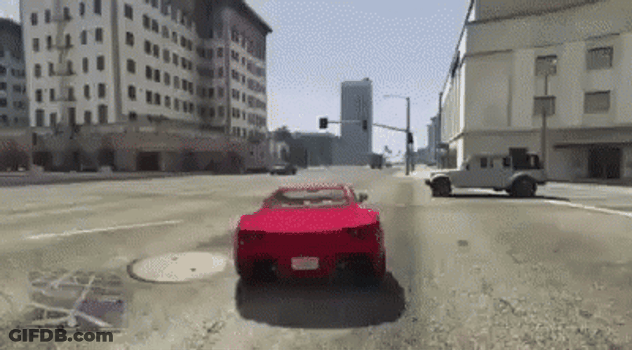Gta Wasted Car Getting Into An Accident GIF