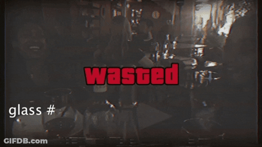Gta Wasted Glass Number 4 GIF