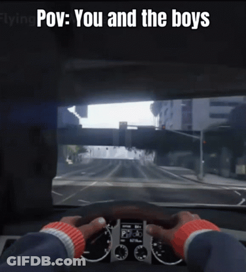 Gta5 POV Driving With The Boys Hasbulla GIF