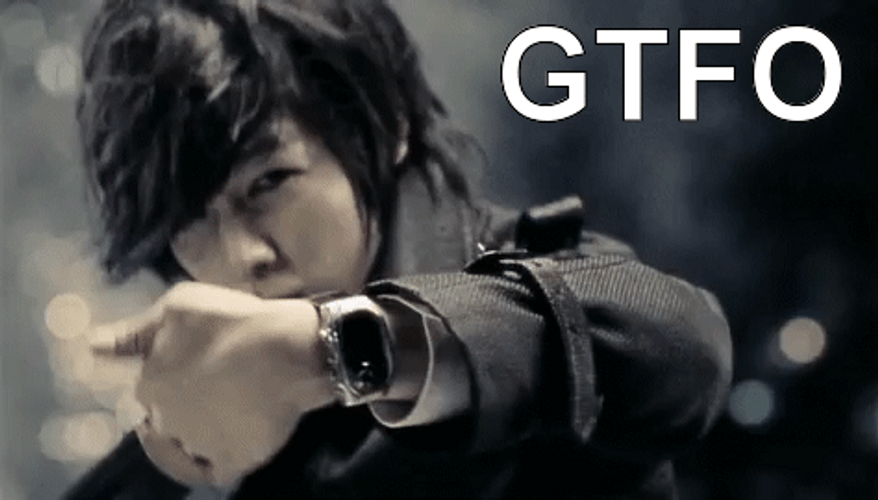 Gtfo Jung Ji-Hoon In Black And White GIF