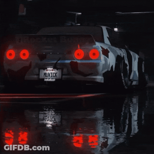 Gtr R34 Black Hazard GIF