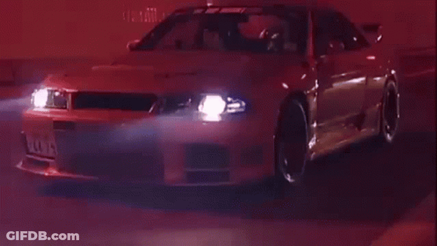 Gtr R34 Smoking Heat GIF