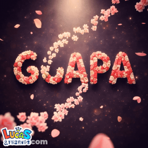 Guapa Made Of Pink Flowers GIF