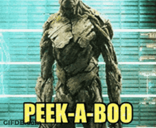 Guardians Of The Galaxy Groot Peek A Boo GIF
